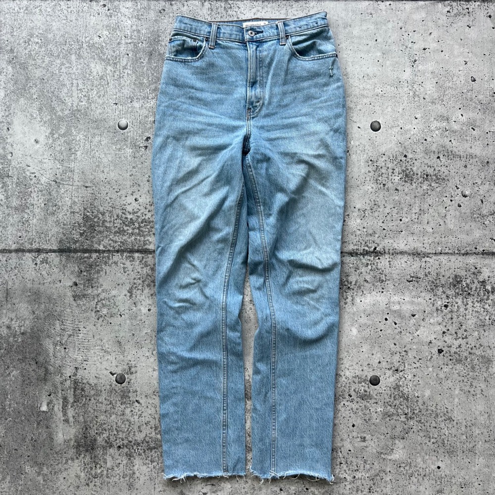 Abercrombie & Fitch Jeans Womens 28 6L Blue Curve Love High Rise 90s Straight